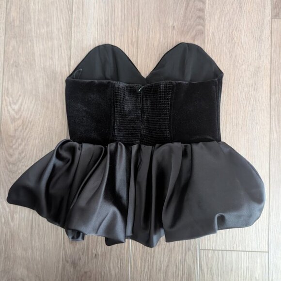 NEW Zara | ZW Velvet Corset Top - Picture 8 of 13